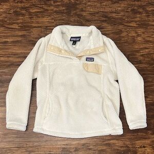 White and cream Patagonia pullover